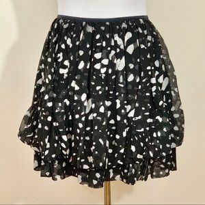 NWT Vivienne Tam Black/White Leopard Miniskirt